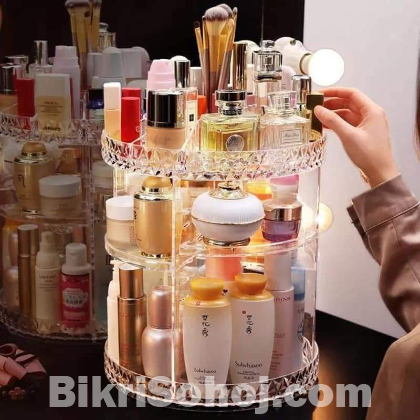 360° rotating cosmetics organizer